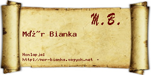 Mór Bianka névjegykártya
