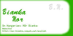 bianka mor business card
