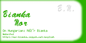 bianka mor business card